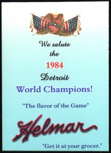 Picture, Helmar Brewing, 1984 Tiger Champs Card # 10, Randy O'Neil, On mound throwing, Detroit Tigers