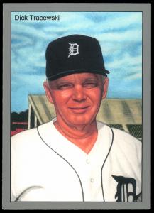 Picture of Helmar Brewing Baseball Card of Dick Tracewski, card number 12 from series 1984 Tiger Champs