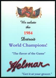 Picture, Helmar Brewing, 1984 Tiger Champs Card # 16, Alex Grammas, Portrait, Detroit Tigers