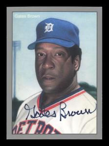 Picture of Helmar Brewing Baseball Card of Gates Brown, card number 3 from series 1984 Tiger Champs