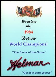 Picture, Helmar Brewing, 1984 Tiger Champs Card # 7, Dave Bergman, Catching ball at first, Detroit Tigers