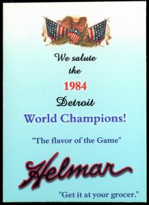 Picture, Helmar Brewing, 1984 Tiger Champs Card # 8, Juan Berenger, On mound throwing & smiling, Detroit Tigers