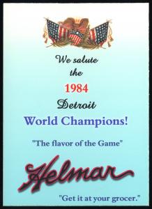 Picture, Helmar Brewing, 1984 Tiger Champs Card # 9, Rusty Kuntz, Portrait, Detroit Tigers
