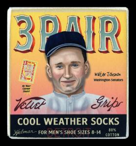 Picture of Helmar Brewing Baseball Card of Walter JOHNSON (HOF), card number 4 from series 3 PAIR Helmar Premium