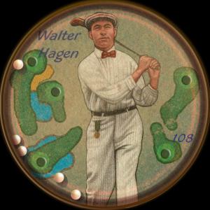 Picture of Helmar Brewing Baseball Card of Walter HAGEN, card number 108 from series All Our Heroes