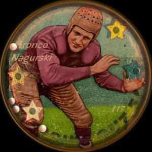 Picture of Helmar Brewing Baseball Card of Bronko NAGURSKI (HOF), card number 117 from series All Our Heroes