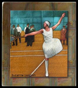 Picture of Helmar Brewing Baseball Card of Suzanne Lenglen, card number 23 from series All Our Heroes