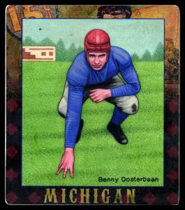 Picture, Helmar Brewing, All Our Heroes Card # 43, Benny Oosterbaan, 3 fingers on ground, Football