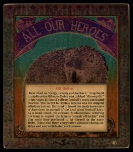 Picture, Helmar Brewing, All Our Heroes Card # 45, Gil Dobie, fur coat, Football