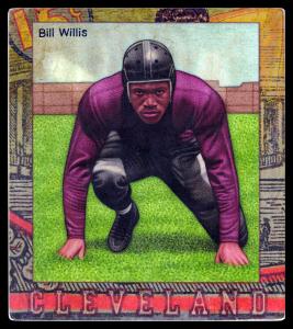 Picture, Helmar Brewing, All Our Heroes Card # 52, Bill Willis, About to charge, Football