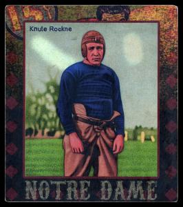 Picture of Helmar Brewing Baseball Card of Knute ROCKNE (HOF), card number 55 from series All Our Heroes