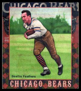 Picture of Helmar Brewing Baseball Card of Beattie Feathers, card number 56 from series All Our Heroes
