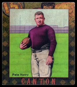 Picture, Helmar Brewing, All Our Heroes Card # 57, Pete Henry, Standing, no cap, football, Football