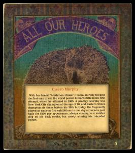 Picture, Helmar Brewing, All Our Heroes Card # 5, Cisero Murphy, Gold curtains, Billiards