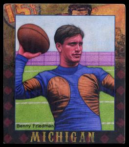 Picture, Helmar Brewing, All Our Heroes Card # 69, Benny FRIEDMAN (HOF), Posed to throw, Football