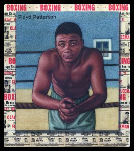 Picture, Helmar Brewing, All Our Heroes Card # 85, Floyd PATTERSON, Leaning on rope, Boxing