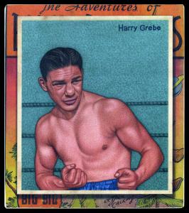Picture, Helmar Brewing, All Our Heroes Card # 90, Harry GREB (HOF), Three ropes behind, Boxing