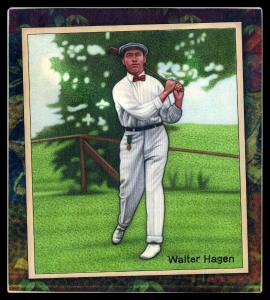 Picture, Helmar Brewing, All Our Heroes Card # 94, Walter HAGEN, red tie, Golf