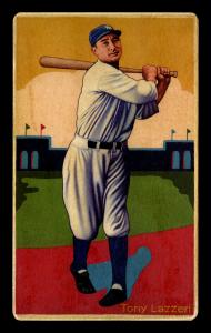 Picture, Helmar Brewing, Boston Garter Game of the Century Card # 16, Tony LAZZERI (HOF), Batting follow through, New York Yankees