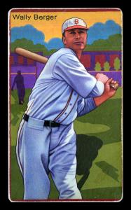 Picture of Helmar Brewing Baseball Card of Wally Berger, card number 22 from series Boston Garter Game of the Century