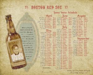 Picture, Helmar Brewing, Deadball Era Displays Card # 2, Boston Red Sox, Team Display, Boston Red Sox