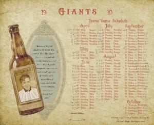 Picture, Helmar Brewing, Deadball Era Displays Card # 8, New York Giants, Team Display, New York Giants