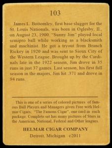 Picture, Helmar Brewing, E145-Helmar Card # 103, Jim BOTTOMLEY (HOF), Stretching, St. Louis Cardinals