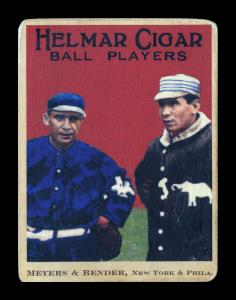 Picture of Helmar Brewing Baseball Card of Chief Meyers, card number 13 from series E145-Helmar