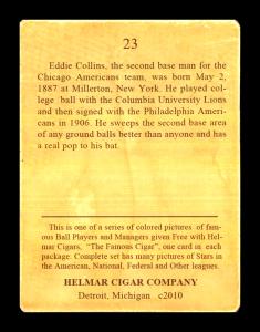 Picture, Helmar Brewing, E145-Helmar Card # 23, Eddie COLLINS, Portrait, Philadelphia Athletics