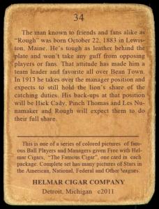 Picture, Helmar Brewing, E145-Helmar Card # 34, Bill Carrigan, Portrait, Boston Red Sox