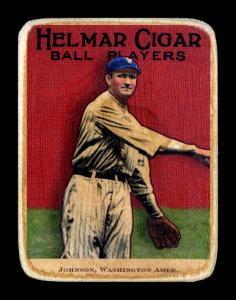 Picture of Helmar Brewing Baseball Card of Walter JOHNSON (HOF), card number 41 from series E145-Helmar