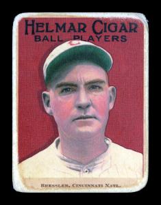 Picture of Helmar Brewing Baseball Card of Rube Bressler, card number 50 from series E145-Helmar