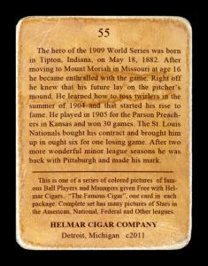 Picture, Helmar Brewing, E145-Helmar Card # 55, Babe Adams, Throwing, Pittsburgh Pirates