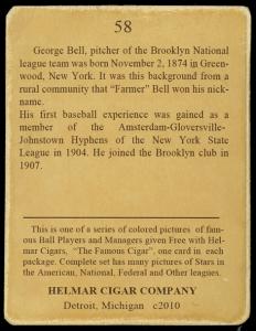 Picture, Helmar Brewing, E145-Helmar Card # 58, George Bell, Throwing, Brooklyn Superbas