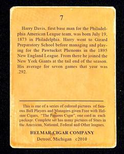 Picture, Helmar Brewing, E145-Helmar Card # 7, Harry Davis, Action, Philadelphia Athletics