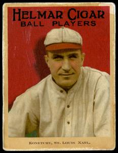 Picture of Helmar Brewing Baseball Card of Ed Konetchy, card number 82 from series E145-Helmar