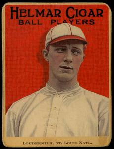 Picture of Helmar Brewing Baseball Card of Louis Loudermilk, card number 85 from series E145-Helmar
