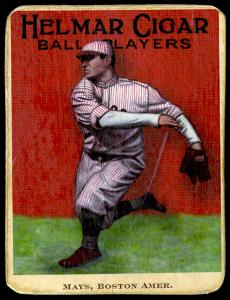 Picture of Helmar Brewing Baseball Card of Carl Mays, card number 86 from series E145-Helmar