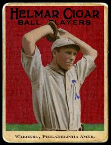 Picture of Helmar Brewing Baseball Card of Rube Walberg, card number 91 from series E145-Helmar