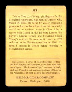 Picture, Helmar Brewing, E145-Helmar Card # 93, Cy YOUNG (HOF), Thowing , Boston Red Sox