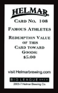 Picture, Helmar Brewing, Famous Athletes Card # 108, Arnold Rothstein, Portrait, Gambler