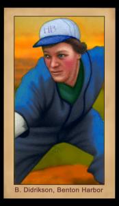 Picture, Helmar Brewing, Famous Athletes Card # 126, Babe DIDRICKSON, Pitching follow through, House of David