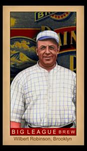 Picture, Helmar Brewing, Famous Athletes Card # 146, Wilbert Robinson (HOF), Portrait, Brooklyn Robins