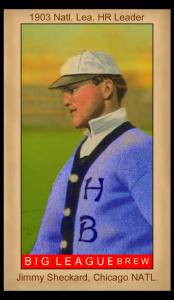 Picture, Helmar Brewing, Famous Athletes Card # 149, Jimmy Sheckard, Blue sweater, Chicago Cubs