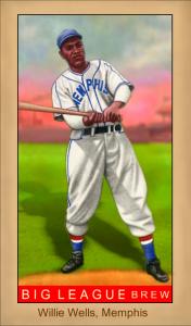 Picture of Helmar Brewing Baseball Card of Willie WELLS (HOF), card number 158 from series Famous Athletes