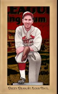 Picture, Helmar Brewing, Famous Athletes Card # 172, Dizzy DEAN, Foot on step, St. Louis Cardinals
