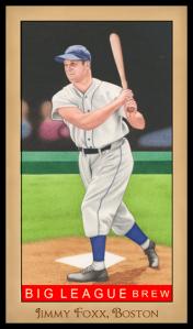 Picture, Helmar Brewing, Famous Athletes Card # 178, Jimmie FOXX, Batting full figure, Boston red Sox