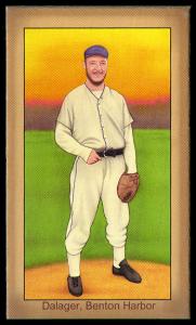 Picture of Helmar Brewing Baseball Card of Lloyd Dalager, card number 17 from series Famous Athletes