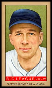 Picture of Helmar Brewing Baseball Card of Lefty GROVE, card number 189 from series Famous Athletes