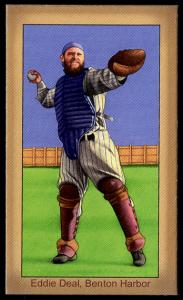 Picture, Helmar Brewing, Famous Athletes Card # 19, Eddie Deal, About to throw, House of David